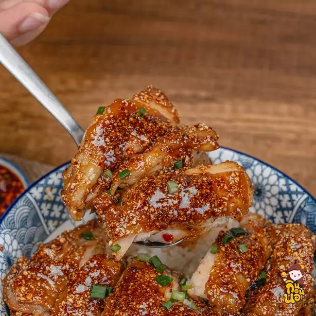 น้ำจิ้มแจ่ว วิธีทำข้าวไก่เทอริยากิจิ้มแจ่ว สูตรข้าวไก่เทอริยากิจิ้มแจ่ว เมนูอาหารญี่ปุ่น
