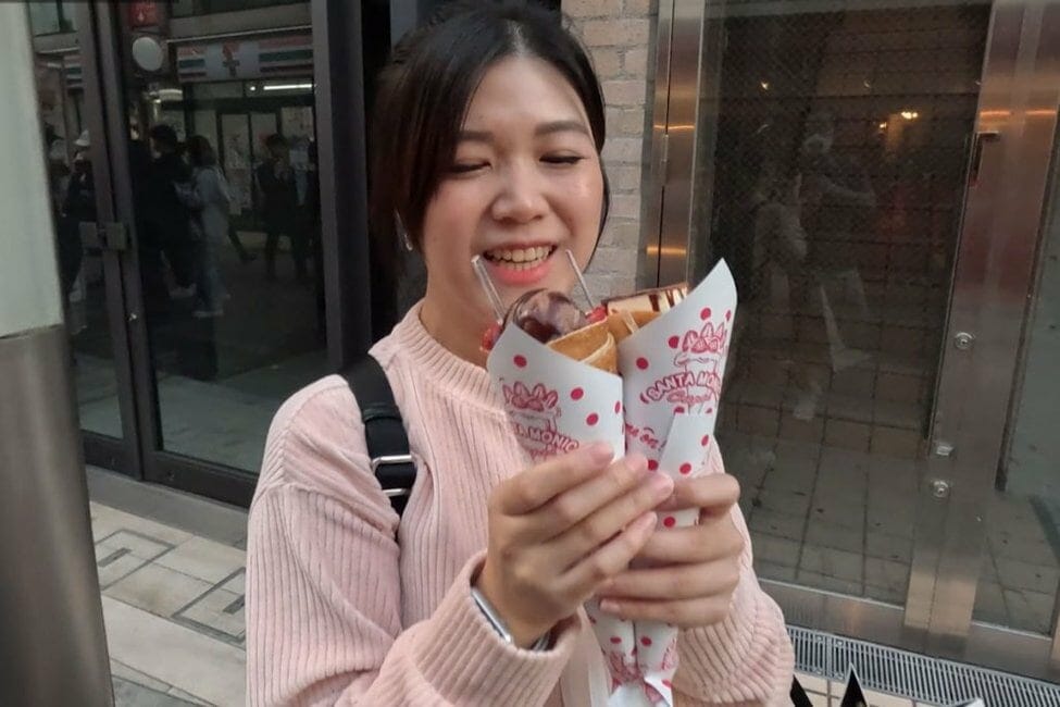 SANTA MONICA CREPE เครป ญี่ปุ่น เครปเย็น เครปญี่ปุ่น Takeshita Street Harajuku