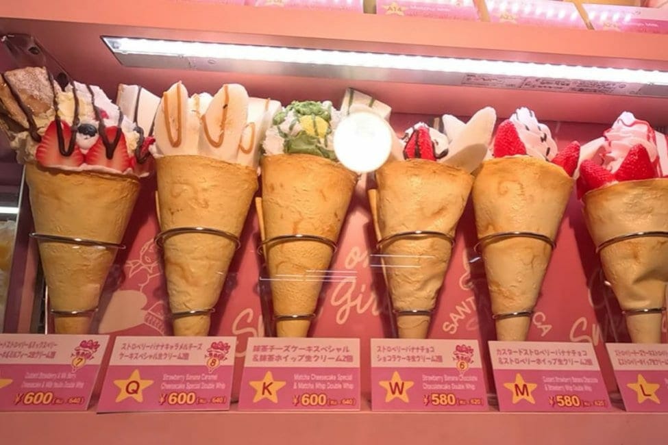 SANTA MONICA CREPE เครป ญี่ปุ่น เครปเย็น เครปญี่ปุ่น Takeshita Street Harajuku