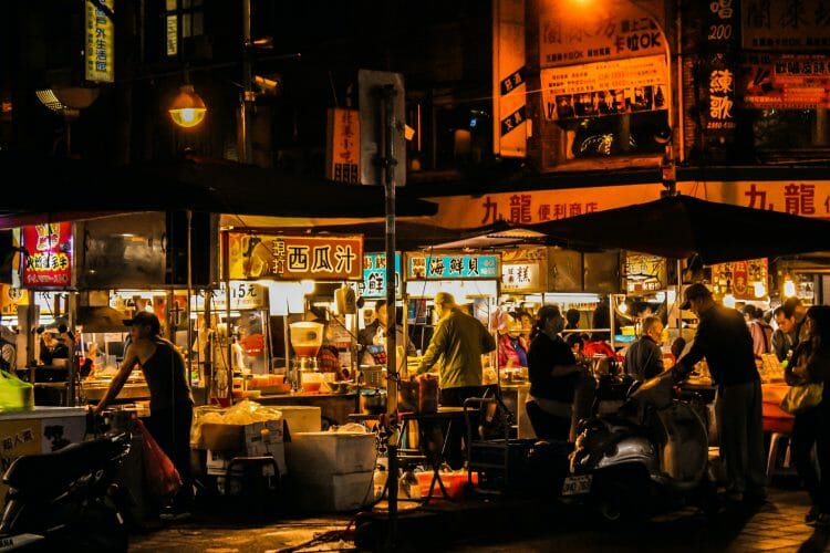 Ningxia Night Market หนิงเซี่ย taipei สรีทฟู้ด ตลาดกลางคืน