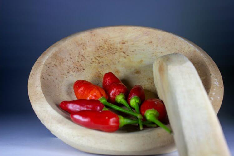 red chili on white ceramic bowl