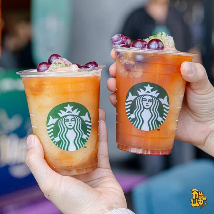 เครื่องดื่ม Starbucks Harry Potter ฮันนี่ดุกส์โฟรเซ่นชาดำ