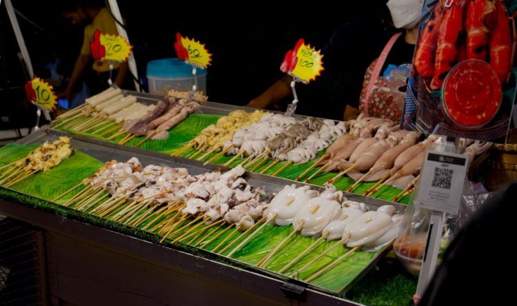a table full of food