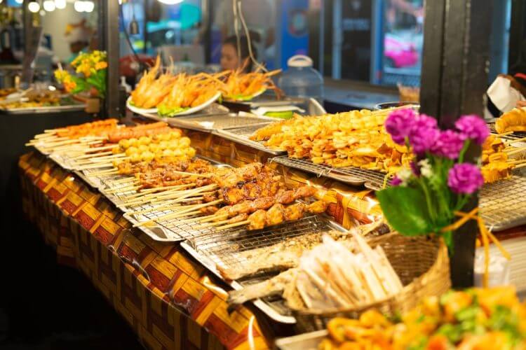 assorted food display on table