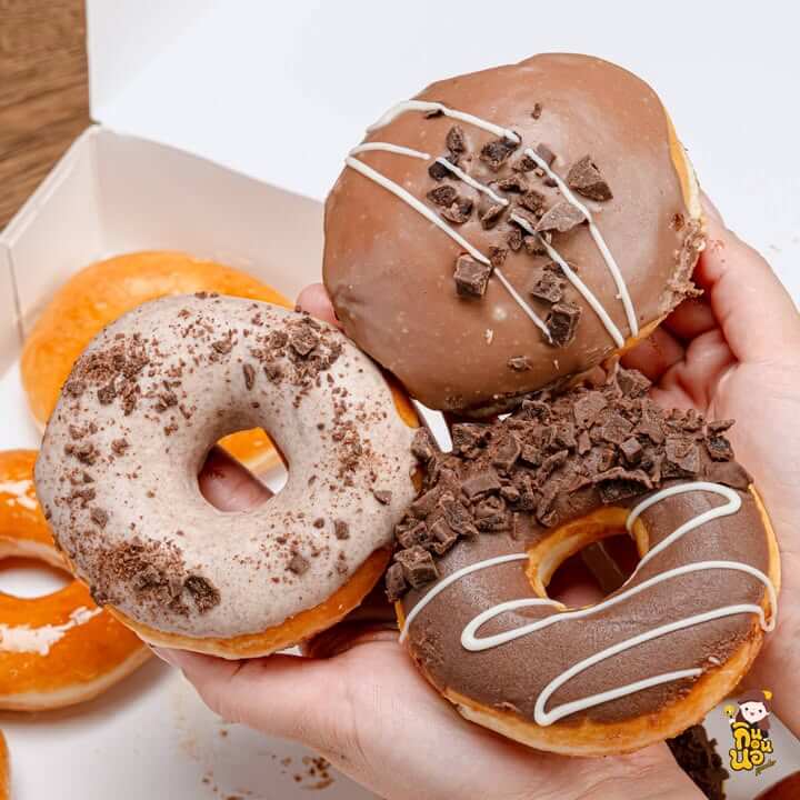 โดนัทมอลต์ พาวเวอร์ ริง Krispy Kreme MILO เคลือบไวท์ไมโล