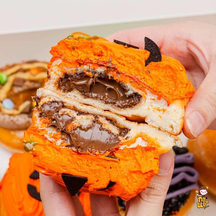 โดนัท Jack-O-Lantern ฟักทองไส้นูเทลล่า