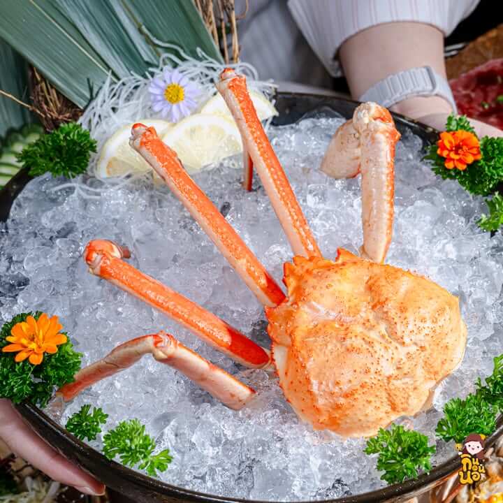 กุ้งแม่น้ำเผาตัวใหญ่ บุฟเฟ่ต์ เจริญรุ่งเรือง